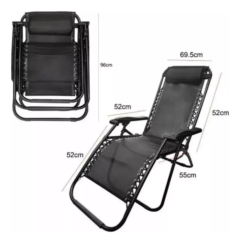 SILLA REPOSERA PLEGABLE PARA CAMPING Y PLAYA CON DISEÑO ERGONOMICO - 5
