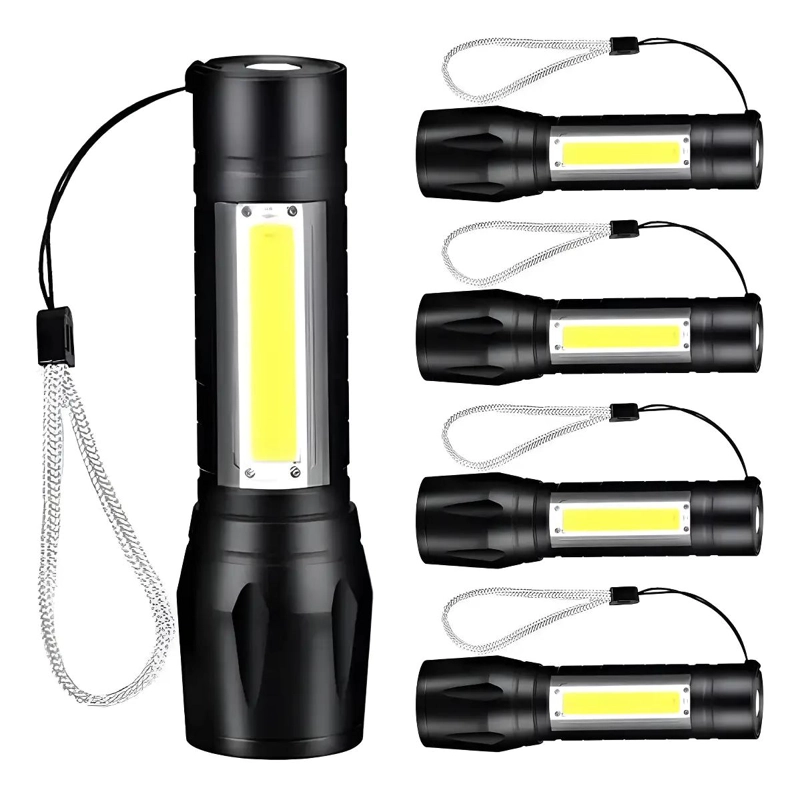 SET DE 5 LINTERNAS MINI RECARGABLES USB PARA CAMPING Y USO TACTICO - 1