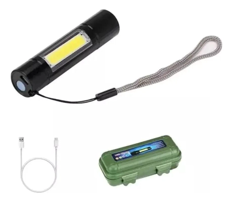SET DE 5 LINTERNAS MINI RECARGABLES USB PARA CAMPING Y USO TACTICO - 4