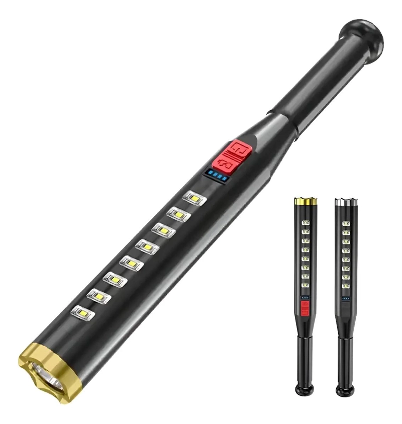 LINTERNA RECARGABLE USB CON DISEÑO TIPO BATE DE BE ISBOL E INDICADOR - 1