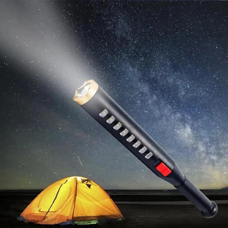 LINTERNA RECARGABLE USB CON DISEÑO TIPO BATE DE BE ISBOL E INDICADOR - 3