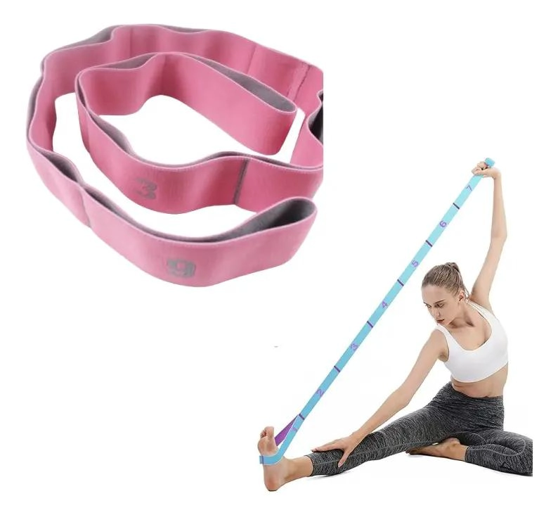 BANDA ELASTICA CON 11 NIVELES DE RESISTENCIA PARA PILATES Y YOGA - 1