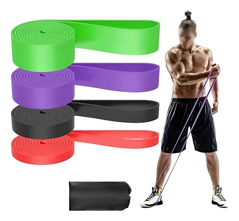 SET DE 4 BANDAS ELASTICAS DE RESISTENCIA PARA ENTRENAMIENTO EN CASA - 1