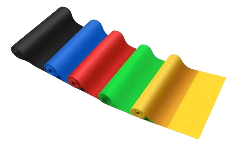 KIT DE 5 BANDAS ELASTICAS PARA RESISTENCIA EN PILATES Y YOGA - 1
