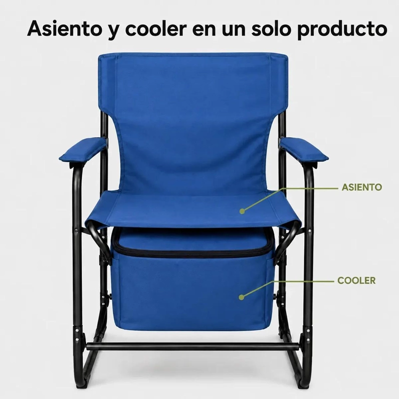 SILLA PLEGABLE PARA CAMPING CON COOLER TE RMICO INTEGRADO PARA ACTIVIDADES AL AIR - 2