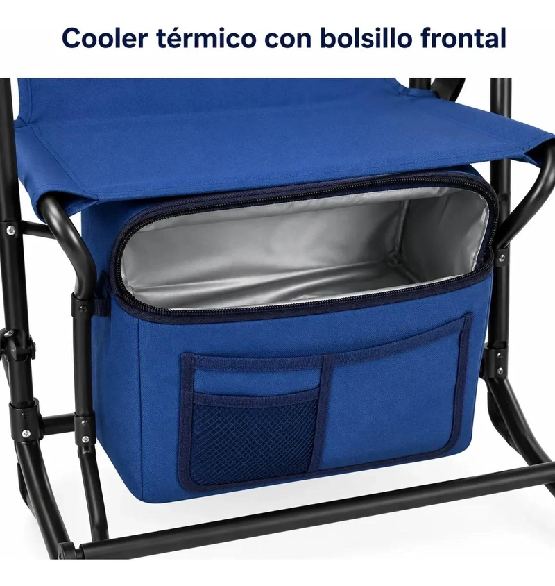 SILLA PLEGABLE PARA CAMPING CON COOLER TE RMICO INTEGRADO PARA ACTIVIDADES AL AIR - 3