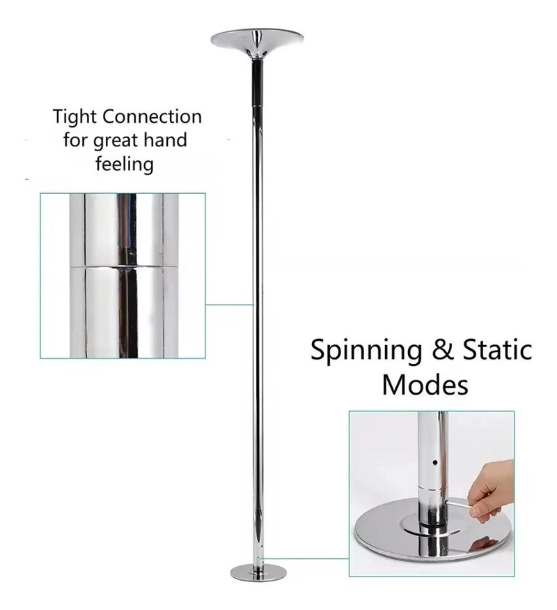 BARRA PARA POLE DANCE FITNESS CON FUNCION ESTATICA Y GIRATORIA - 4
