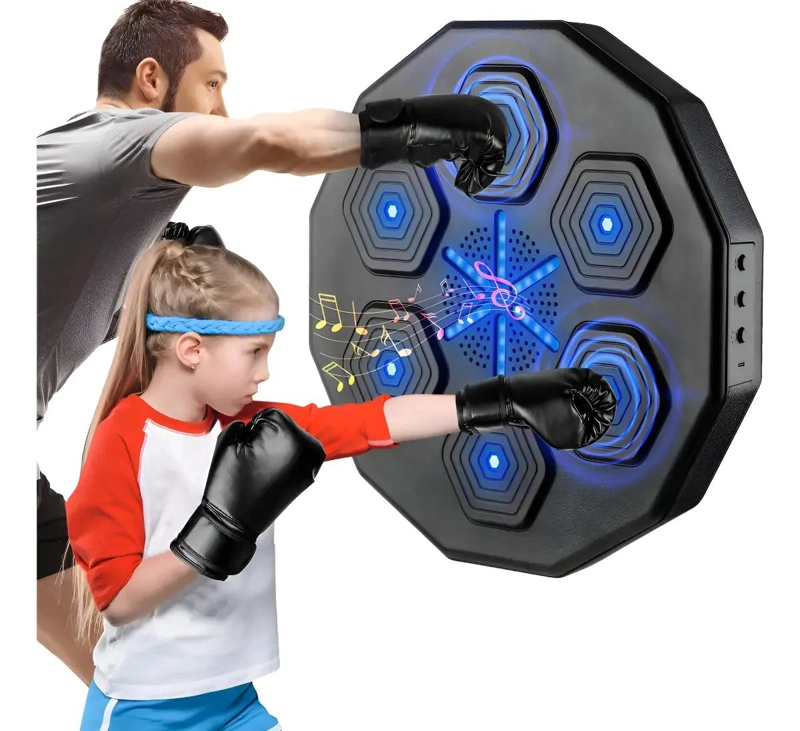 MAQUINA DE BOXEO CON FUNCION MUSICAL BLUETOOTH Y GUANTES INCLUIDOS - 1