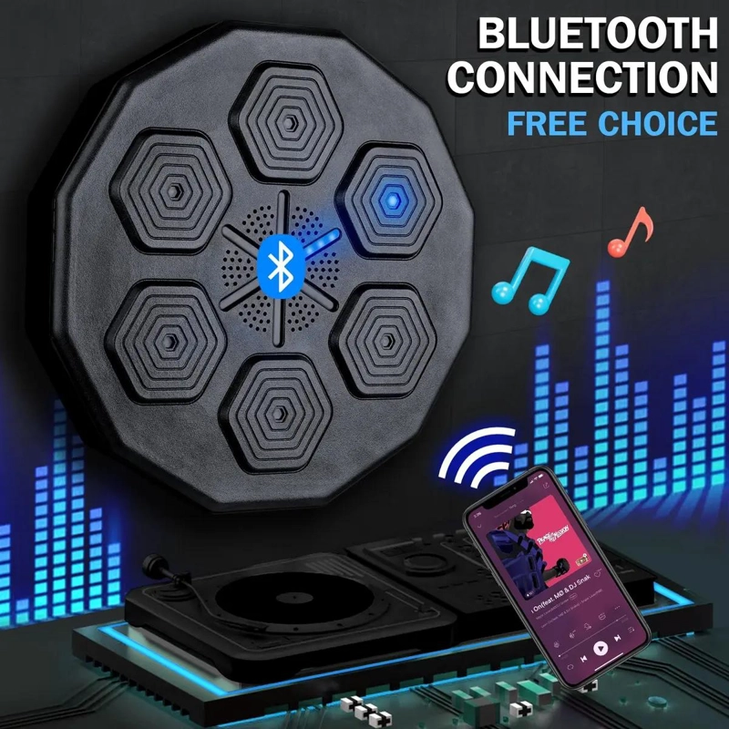 MAQUINA DE BOXEO CON FUNCION MUSICAL BLUETOOTH Y GUANTES INCLUIDOS - 4