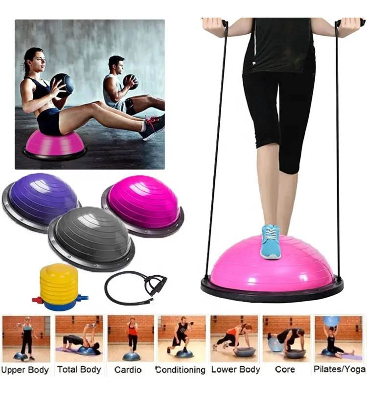 BALON BOSU MEDIO PARA PILATES Y EJERCICIOS DE EQUILIBRIO Y TONIFICACION - 4