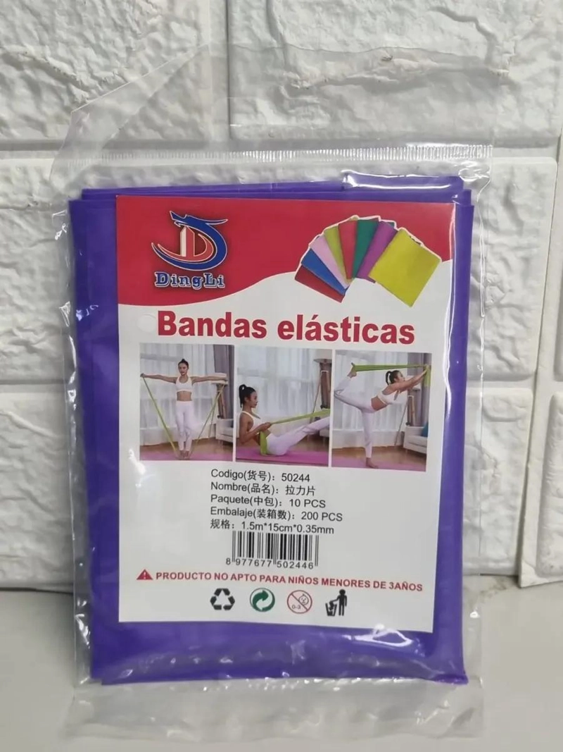 KIT PILATES CON BALON DE 30 CM Y ELASTICOS DE RESISTENCIA - 1