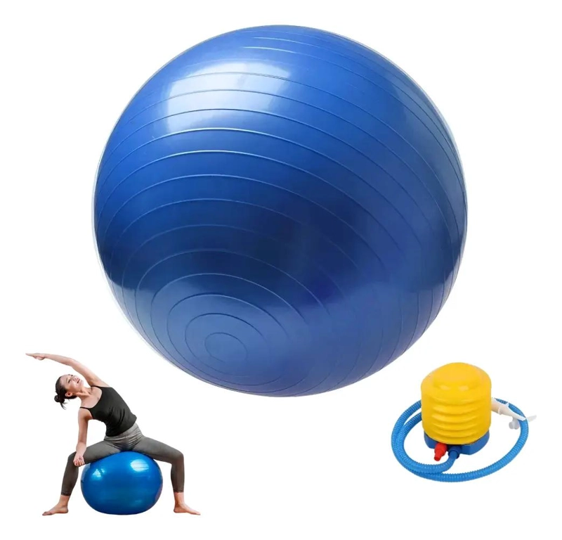 PELOTA DE EJERCICIO PARA YOGA Y PILATES DE 65 CM CON INFLADOR - 1