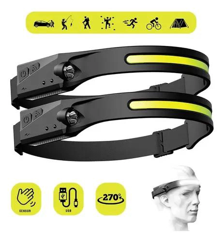 LINTERNA FRONTAL RECARGABLE USB CON LUZ LED PARA CICLISMO Y CAMPING - 1
