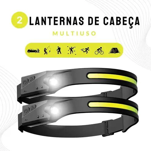 LINTERNA FRONTAL RECARGABLE USB CON LUZ LED PARA CICLISMO Y CAMPING - 2
