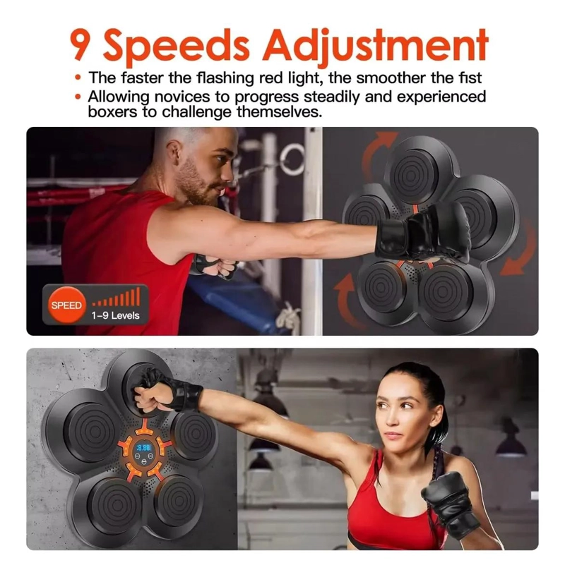 MAQUINA DE BOXEO DE PARED CON PARLANTES Y CONEXION BLUETOOTH INTEGRADA - 3