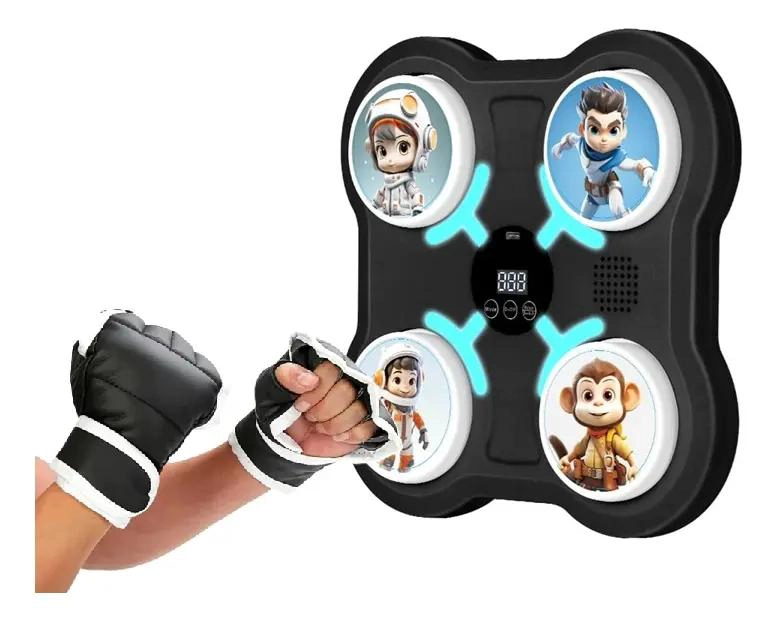 MAQUINA DE BOXEO INTELIGENTE PARA NIÑOS CON CONEXION BLUETOOTH EN COLORES NEGRO - 1