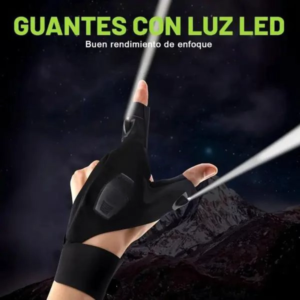 GUANTES CON LINTERNA LED RECARGABLES PARA ILUMINACION MANUAL - 2