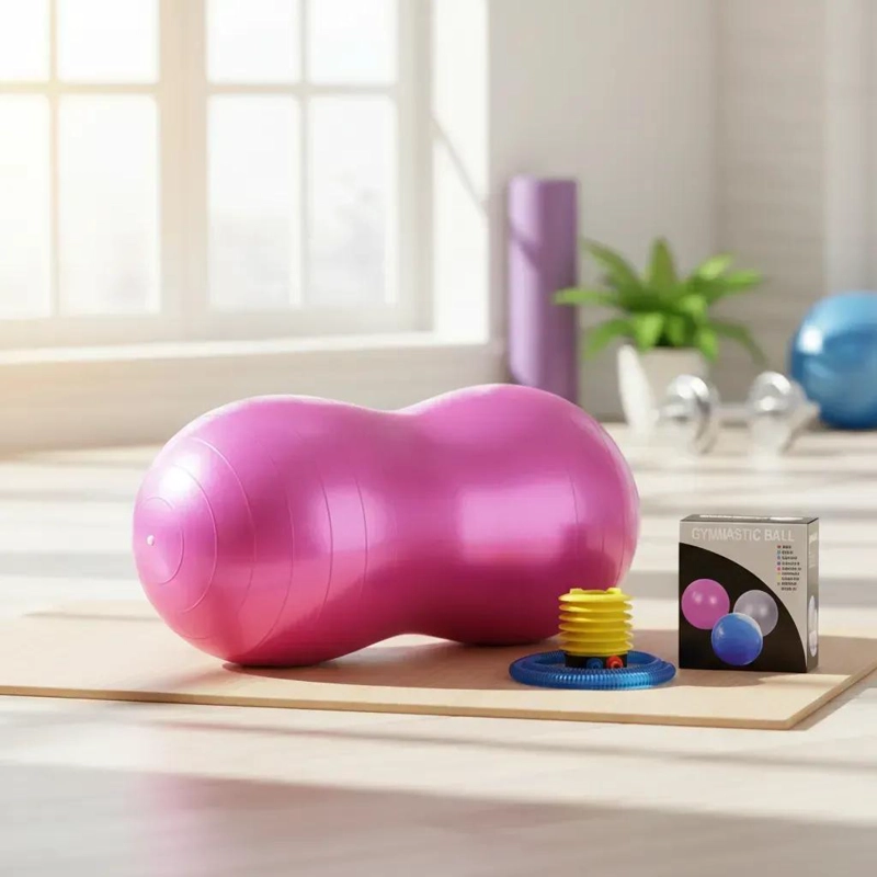 BALON OVALADO PARA PILATES Y YOGA CON INFLADOR INCLUIDO - 1