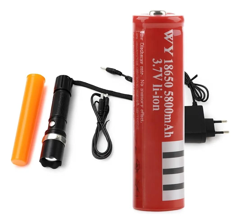 LINTERNA TACTICA RECARGABLE CON ZOOM Y LUZ LED POTENTE - 3