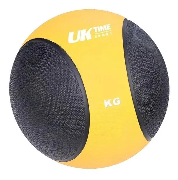 PELOTA MEDICINAL DE 3 KG COLOR AMARILLO PARA EJERCICIO Y FITNESS - 1