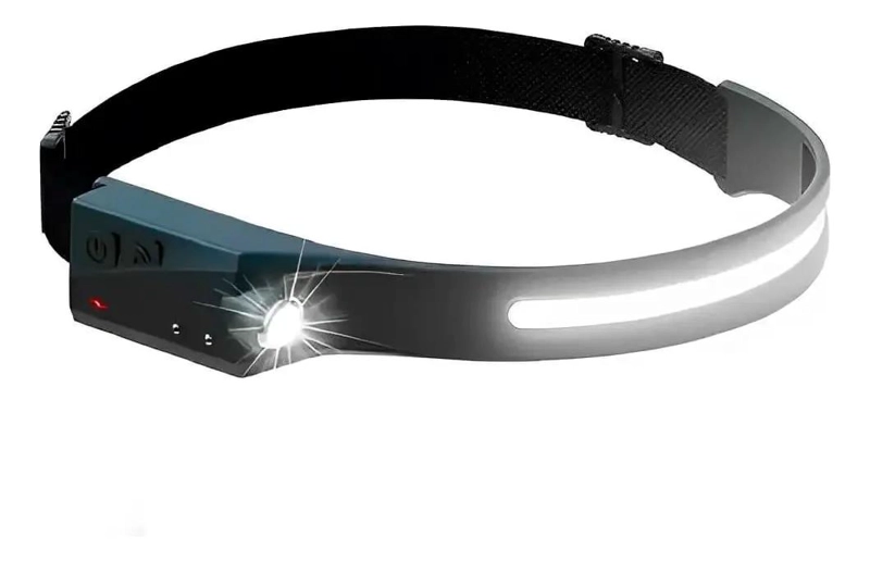 LINTERNA FRONTAL RECARGABLE CON SENSOR INTELIGENTE Y LUZ LED POTENTE - 2