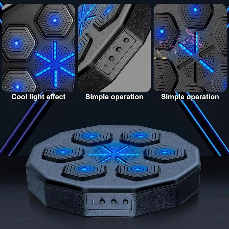 MAQUINA DE BOXEO CON FUNCION MUSICAL BLUETOOTH Y GUANTES INCLUIDOS - 3