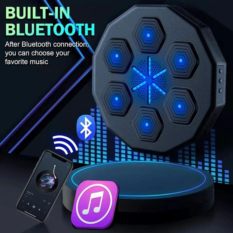 MAQUINA DE BOXEO CON FUNCION MUSICAL BLUETOOTH Y GUANTES INCLUIDOS - 5