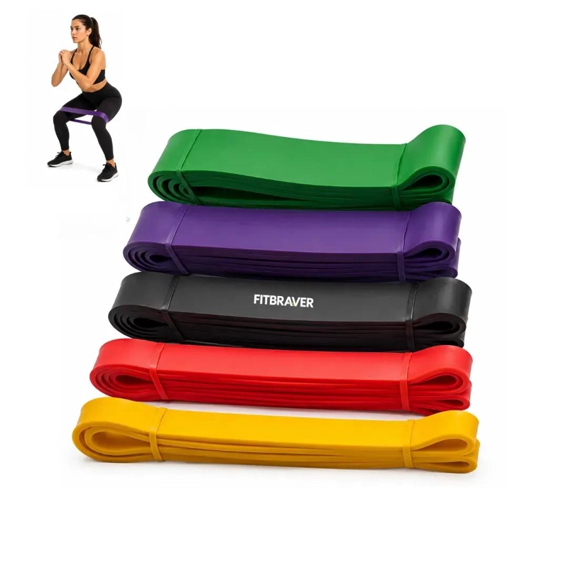 SET DE 5 BANDAS ELASTICAS DE RESISTENCIA PARA FITNESS Y EJERCICIO - 1