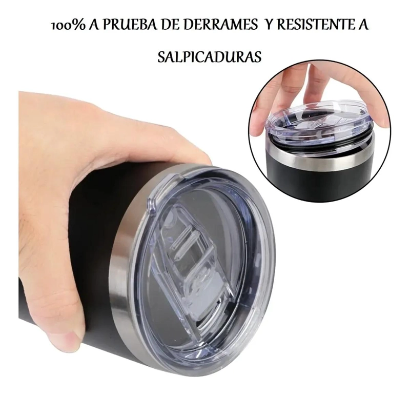 VASO TE RMICO DE ACERO INOXIDABLE CON CAPACIDAD DE 591 ML Y AISLAMIENTO TE RMICO - 1