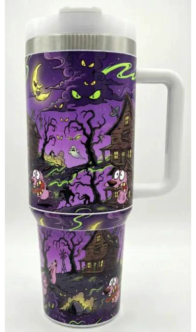 VASO TE RMICO 40OZ CON DISEÑO NOCHE DE TERROR PARA BEBIDAS - 2