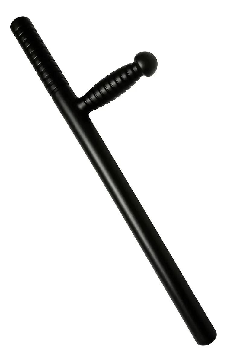 BASTON DE DEFENSA PERSONAL TIPO TONFA COLOR NEGRO PARA SEGURIDAD - 1