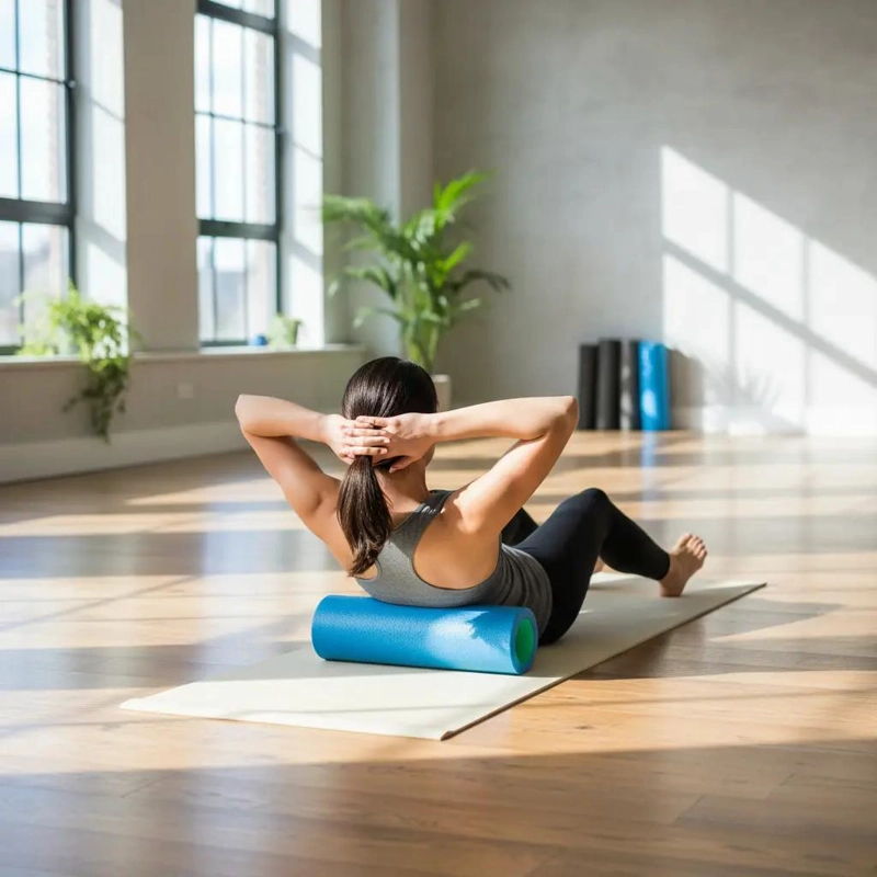 RODILLO LISO DE ESPUMA PARA YOGA Y PILATES DE 45 CM - 1