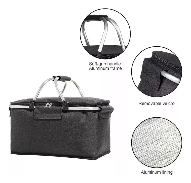 BOLSO TE RMICO PLEGABLE PARA PICNIC CON CAPACIDAD COOLER PORTATIL - 5