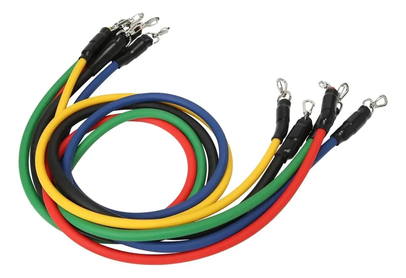 SET DE 11 BANDAS DE RESISTENCIA TUBULARES CON CAPACIDAD DE 100 LB - 2