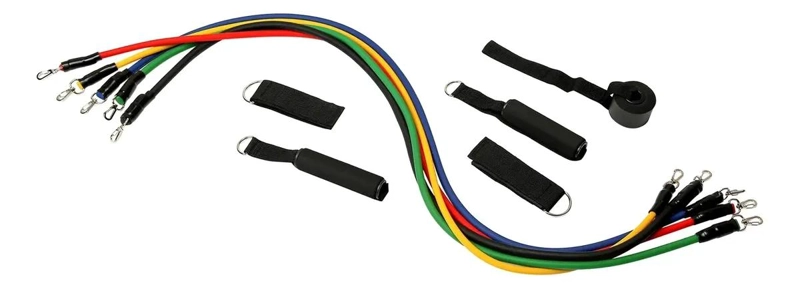 SET DE 11 BANDAS DE RESISTENCIA TUBULARES CON CAPACIDAD DE 100 LB - 3