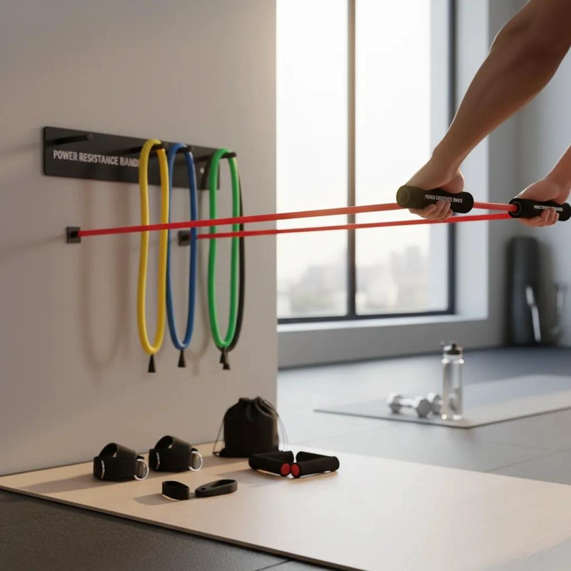 BANDAS DE RESISTENCIA ELASTICAS PARA EJERCICIO EN CASA Y GIMNASIO - 3