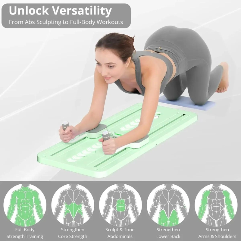 RUEDA ABDOMINAL CON CUERDA PARA ENTRENAMIENTO PROFESIONAL COLOR VERDE - 4