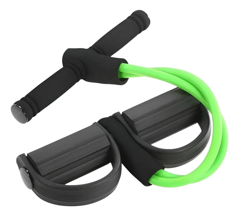 BANDA ELASTICA TUBULAR PARA FITNESS CON PEDAL Y MANILLA AJUSTABLE - 1