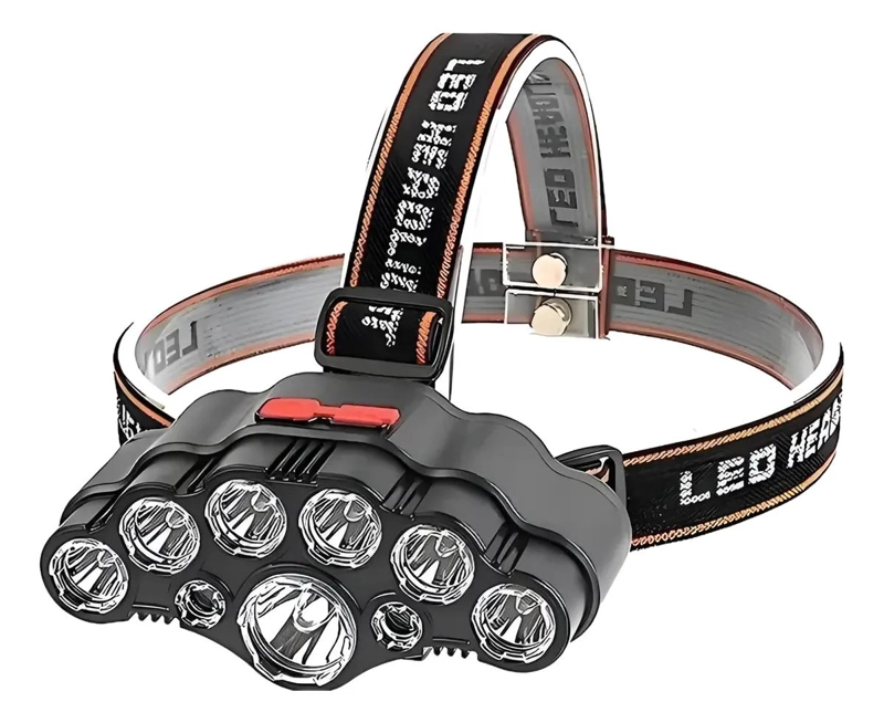 LINTERNA RECARGABLE CON 9 LEDS Y CABEZA AJUSTABLE PARA MINERIA - 2