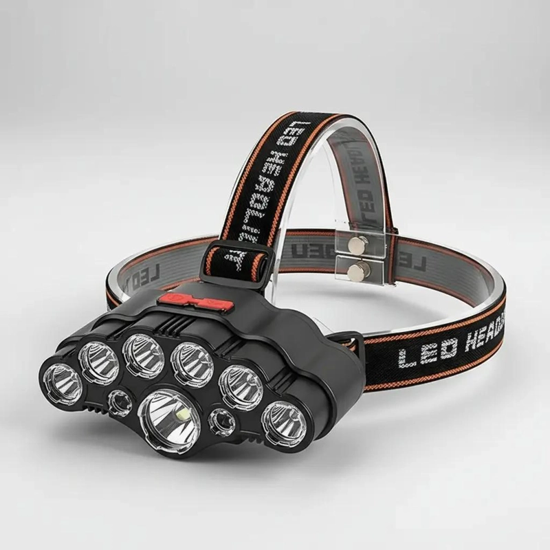 LINTERNA RECARGABLE CON 9 LEDS Y CABEZA AJUSTABLE PARA MINERIA - 3