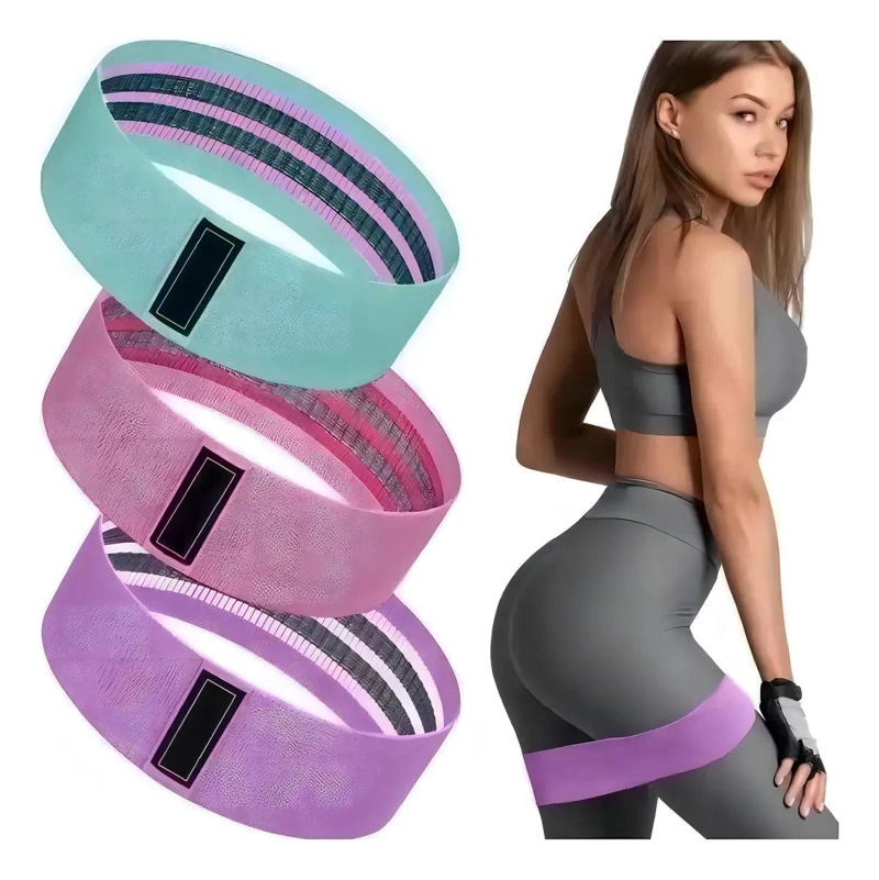 BANDAS ELASTICAS DE RESISTENCIA PARA EJERCICIO EN GIMNASIO COLOR VERDE - 1