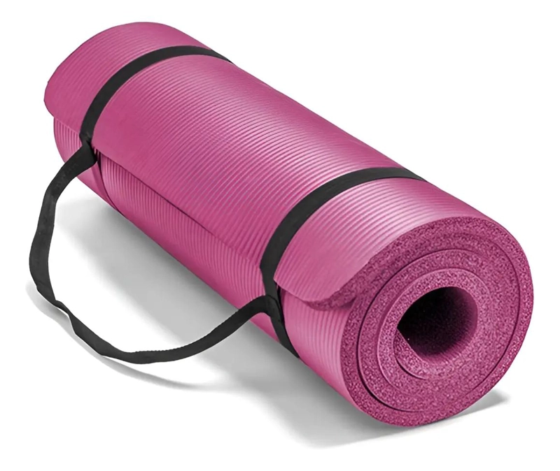 COLCHONETA EXTRA GRUESA DE 10MM PARA YOGA Y PILATES COLOR ROSA - 5