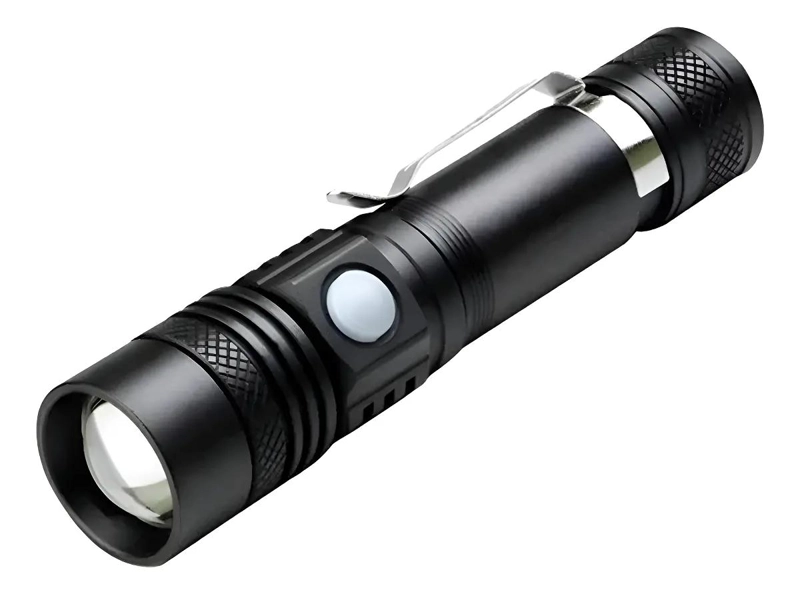 GENÉRICO LINTERNA LED RECARGABLE 3000 LUMENES CON ZOOM Y RESISTENCIA AL AGUA