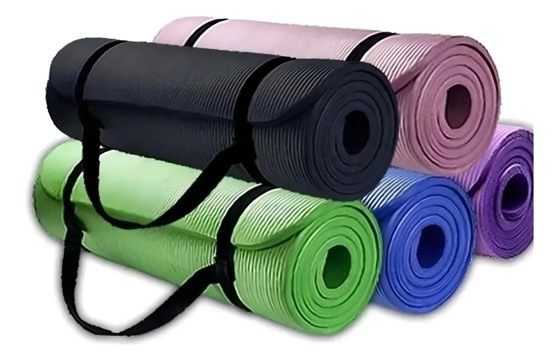COLCHONETA DE YOGA Y PILATES EXTRA GRUESA DE 10 MM EN COLOR GRIS - 2
