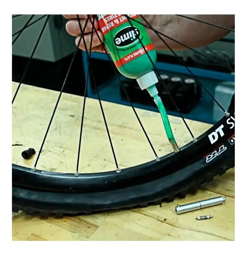 PACK DE SLIME LIQUIDO ANTIPINCHAZOS PARA CAMARA DE BICICLETA Y MOTO 237ML - 1