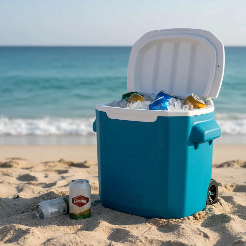 NEVERA PORTATIL CON RUEDAS DE 28 QT Y CAPACIDAD DE 26.4 LITROS - 1