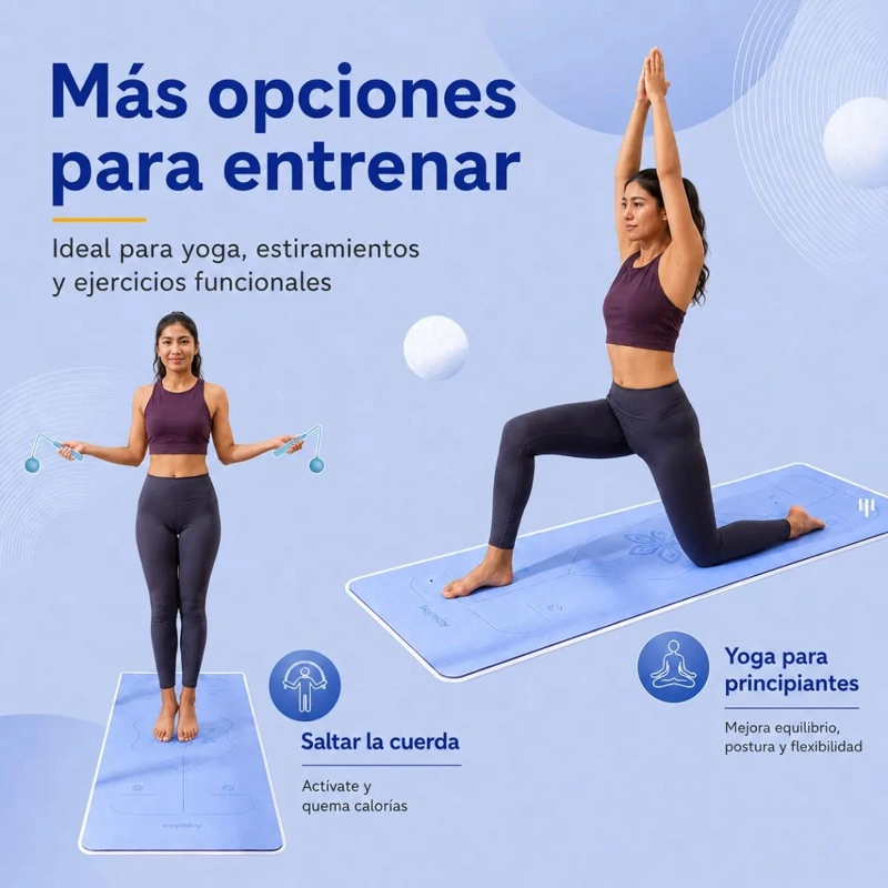 COLCHONETA DEPORTIVA PARA YOGA Y PILATES DE 8MM CON BOLSO - 2
