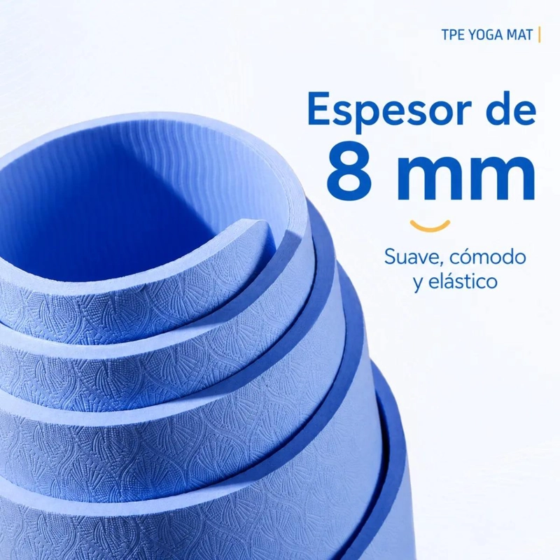 COLCHONETA DEPORTIVA PARA YOGA Y PILATES DE 8MM CON BOLSO - 4