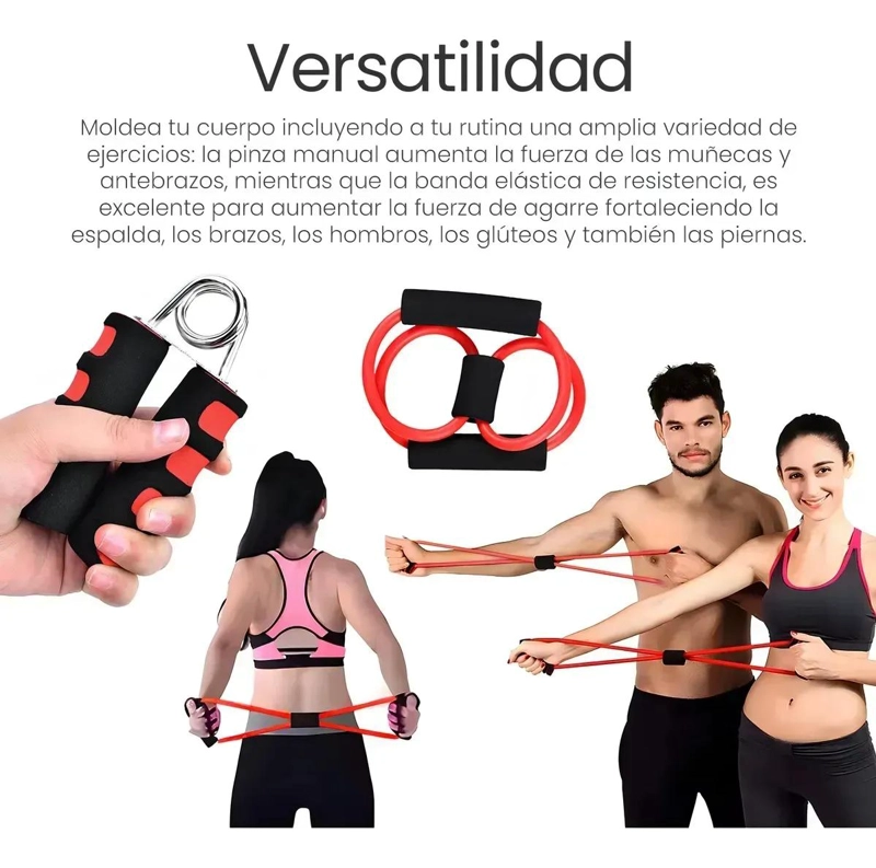 SET COMPLETO DE EJERCICIOS CON RUEDA ABDOMINAL Y ACCESORIOS - 4