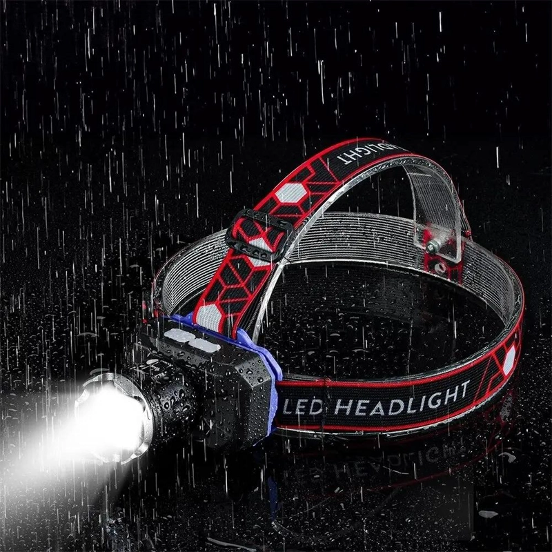 LINTERNA DE CABEZA RECARGABLE CON LUZ LED BLANCA Y CINTILLO AJUSTABLE - 3